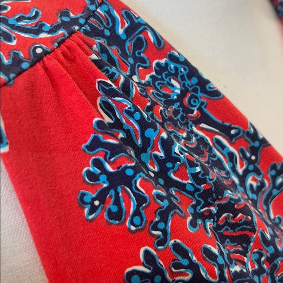 Lilly Pulitzer Jia Seashell Coral Print Stretch Jersey Dress M Medium Coastal - Picture 8 of 16